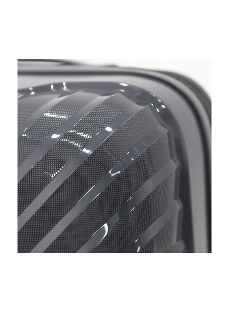 DILIXI حقيبة سفر trolley من مادة PP الصلبة المتينة 5 قطع مجموعة، رمادي (BC-14، S-20، M-24، L-28، XL-32 بوصة) - Image 5