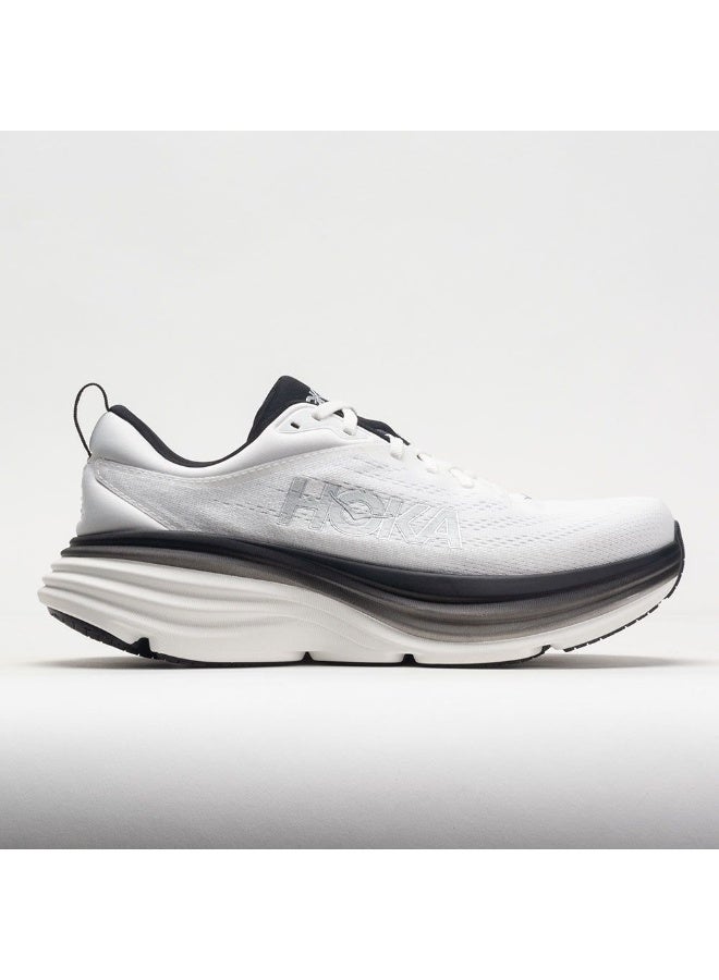 Hoka One One Bondi 8 Sneaker - White/Black - Image 1