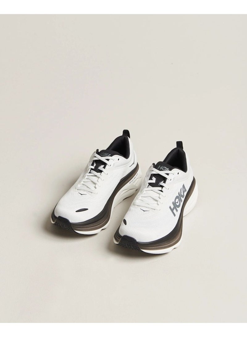 Hoka One One Bondi 8 Sneaker - White/Black - Image 2