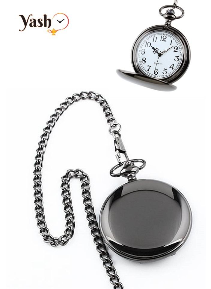 Yash Retro Style I Love You Quartz Pocket Watch For Husband Wife Mom Dad Son Daughter Teacher With Chain And Yash Packaging - Image 3