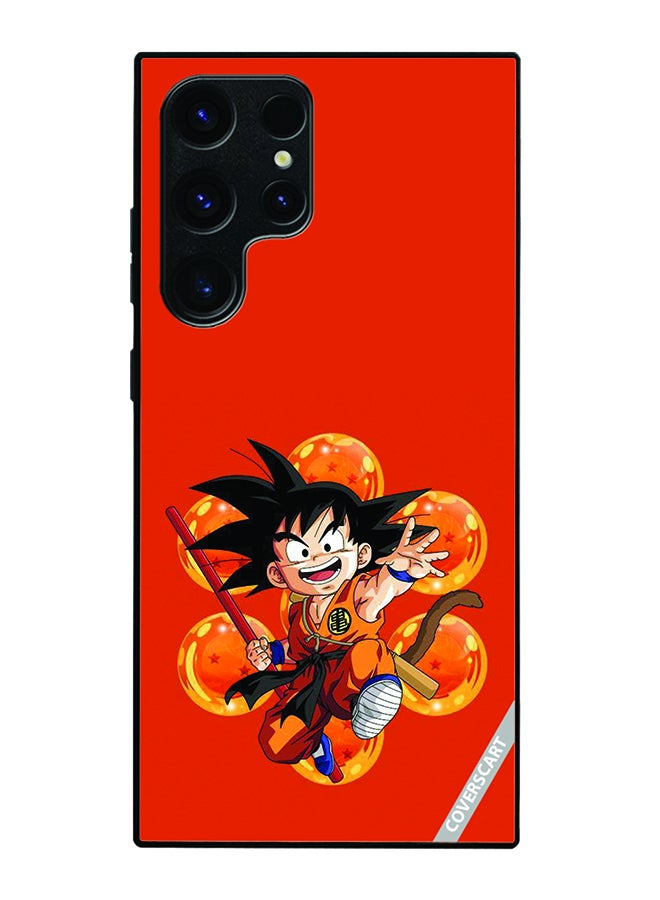Protective Case Cover For Samsung Galaxy S23 Ultra Baby Goku Cartoon Design Red