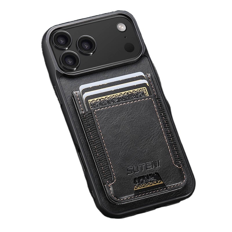 Protective Case | Card Holder | Black TPU | Cover for iPhone 14 / 14 Plus / 14 Pro / 14 Pro Max | Anti-Fingerprint - Image 1
