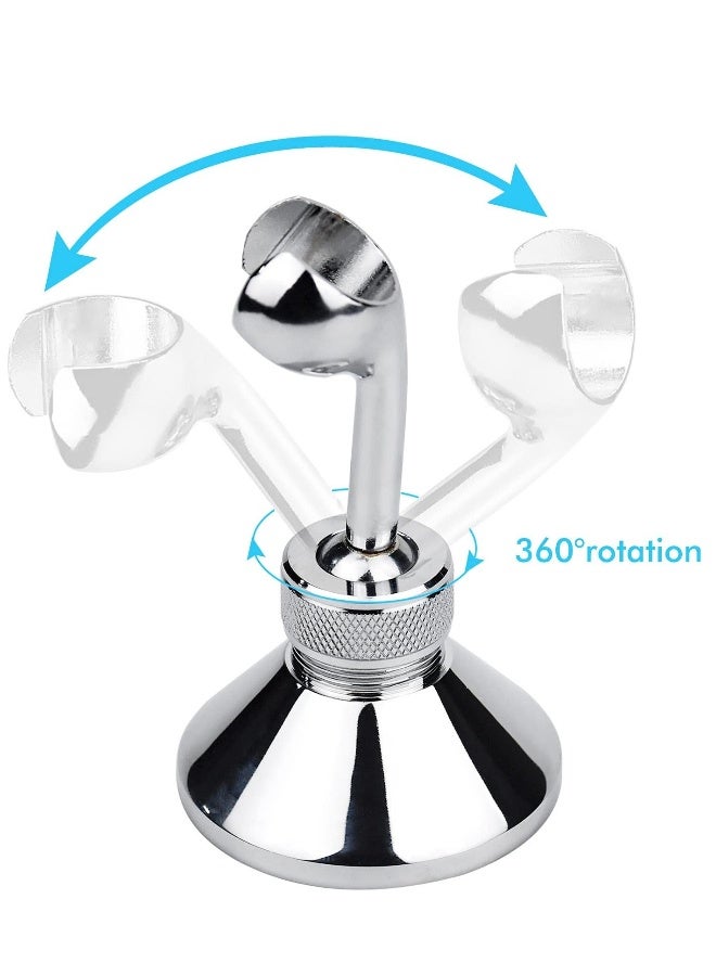 Shower Head Holder, Adjustable Removable Shower Wall Bracket Zinc Alloy Bathroom Shower Wand Wall Mounted Bracket with Screw for Standard Handheld Shower Hose  - Image 4
