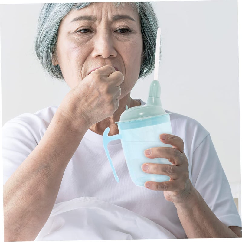 Pediatric Convalescent Feeding Cup For Elderly Disabled Patients Spill Proof Sippy Mug With Straw Liquid Recovery Support Aid White - Image 4