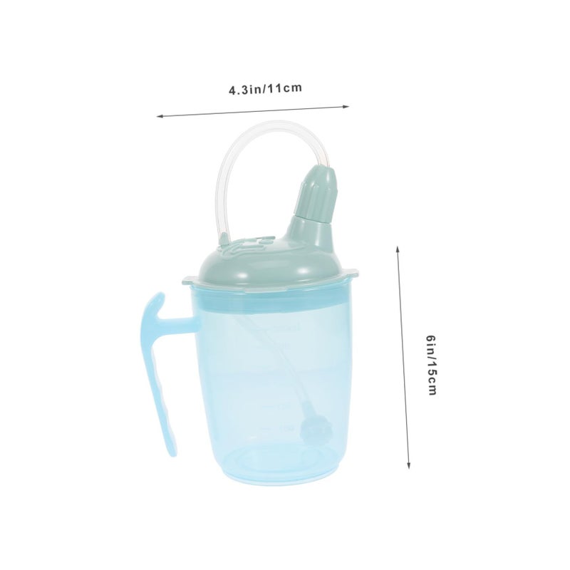 Pediatric Convalescent Feeding Cup For Elderly Disabled Patients Spill Proof Sippy Mug With Straw Liquid Recovery Support Aid White - Image 2