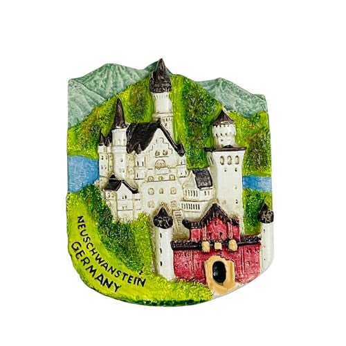 Moira 3D Resin Fridge Magnet, Hand Painted Travel Souvenir, (Germany White) - Image 1