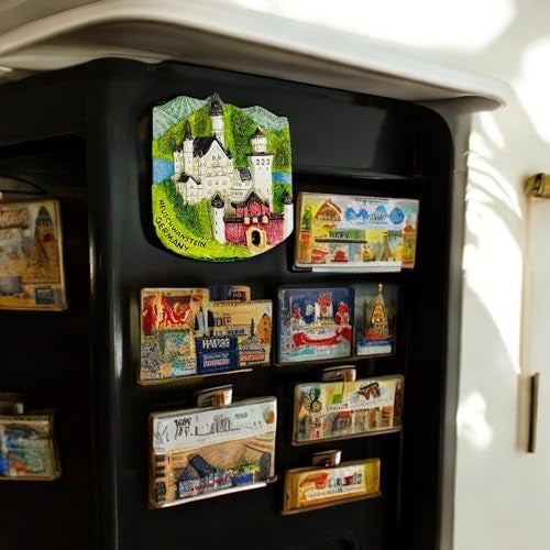 Moira 3D Resin Fridge Magnet, Hand Painted Travel Souvenir, (Germany White) - Image 4