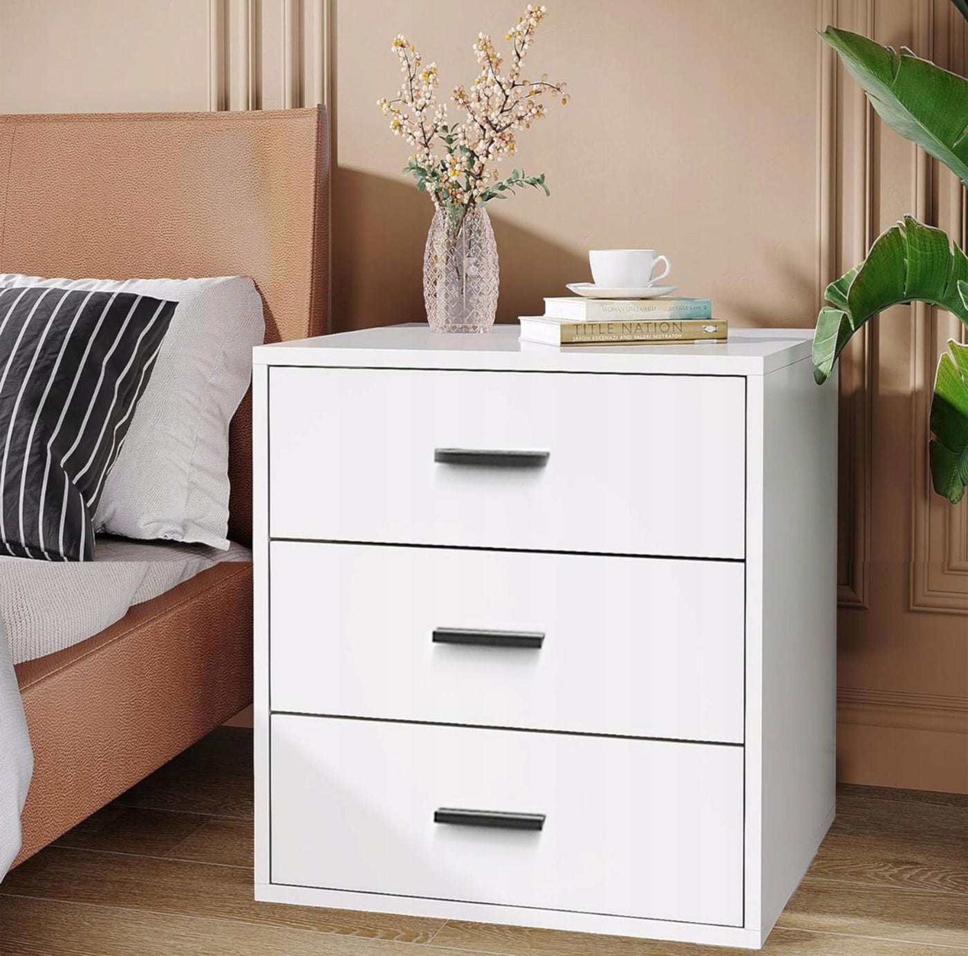 Modern MDF nightstand - Height 65 cm - Width 60 cm - Depth 36 cm, from Furniture Store.