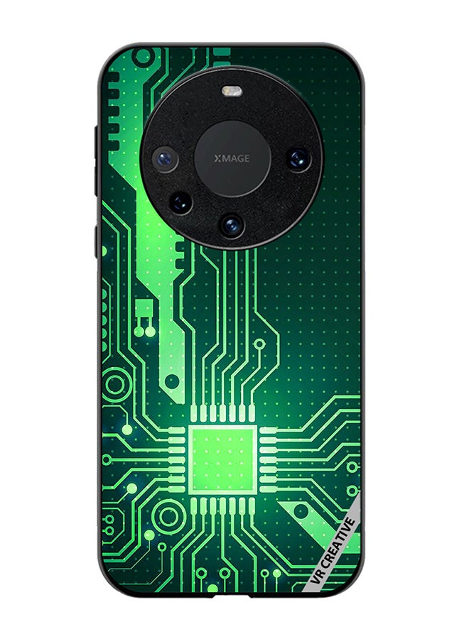 VR CREATIVE Protective Case Cover For Huawei Mate 60 Pro Circuit Design Multicolour - Image 1