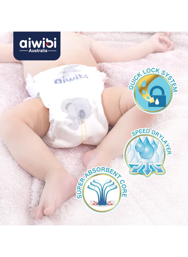 aiwibi Ultra Thin Premium Baby Diapers - Size (3) Medium 62 Pcs (06-11kg) Super soft, Breathable, High absorbent and Hypoallergenic Diapers - Image 3
