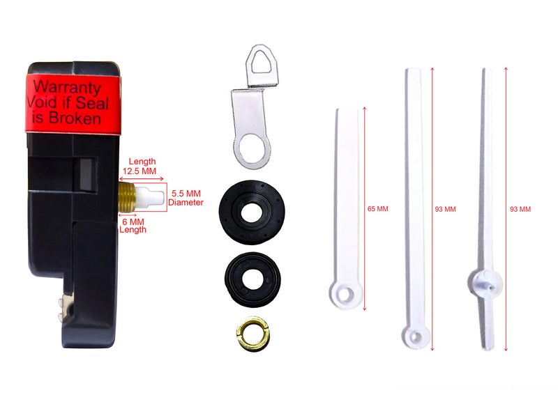 IIK COLLECTION Plastic Quartz Movement Machine with White Hands Kit for Wall Clock (IIK-MOV-PL-005) - Image 5