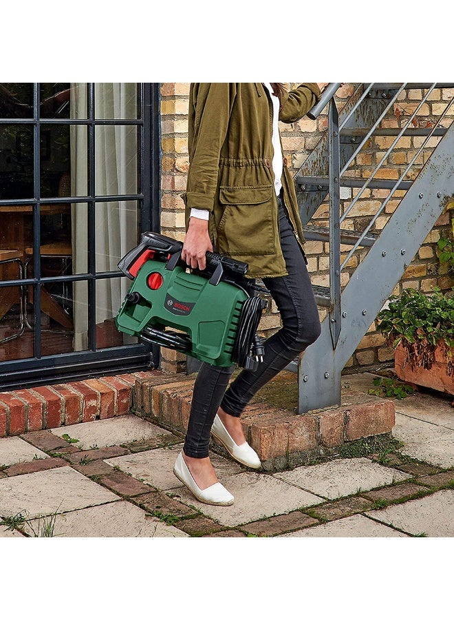 BOSCH EasyAquatak 110 High Pressure Washer with Long Lance, Compact Power Cleaner for Car, Patio & Garden; Quick-Connect Accessory, Detergent Nozzle, Lightweight for Home Outdoor Cleaning(06008A7FL0) - Image 2