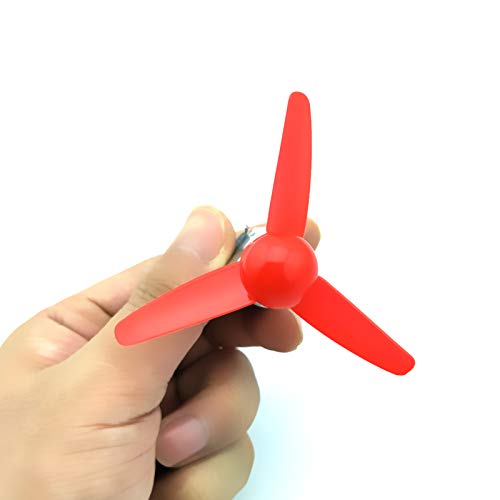 EUDAX Micro DC Motor 2mm Shaft Propeller with 3 Vanes 80mm Fan Shape for Fan Leaves Ship Model RC Boat DIY Airplane Science and Education Toys - Image 5