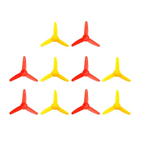 EUDAX Micro DC Motor 2mm Shaft Propeller with 3 Vanes 80mm Fan Shape for Fan Leaves Ship Model RC Boat DIY Airplane Science and Education Toys - Image 1