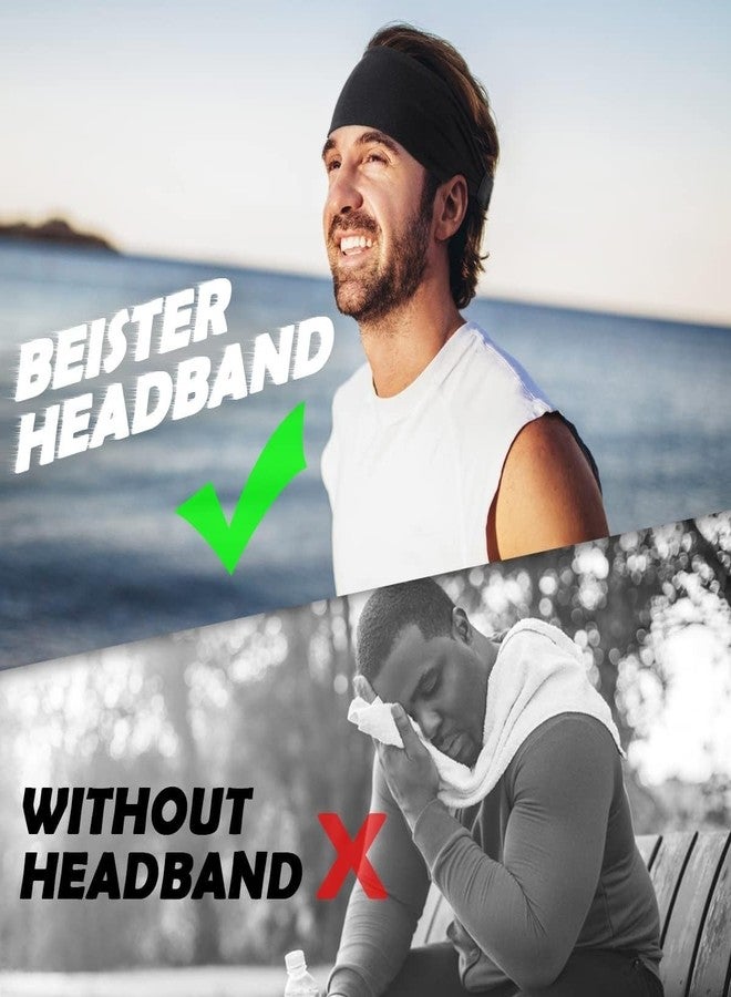 PAROPKAR Non Slip Elastic Headband Sweat Band Hairband Headwrap Headwear Athletic Thick Non Slip Yoga Use for Running Cycling Basketball Running Gym Yoga Workout for Men Women (Maroon) - Image 5