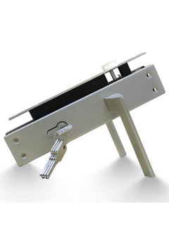 TISMpro Door Handle Lock Set - Aluminum Handle with Lock Body, Cylinder, and 5 Computer Keys with Mounting Screws, TP-7005 Set (MSN)  - Image 2