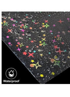 Excefore 200 Pcs Kpop Photocard Sleeves, Little Star Laser Flashing Card Sleeves, Star Glass Gemstone Rainbow Holographic Card Sleeves Trading Card Protector for Photocard Kpop Photo Cards, 61 x 88 mm  - Image 2