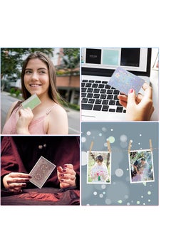 Excefore 200 Pcs Kpop Photocard Sleeves, Little Star Laser Flashing Card Sleeves, Star Glass Gemstone Rainbow Holographic Card Sleeves Trading Card Protector for Photocard Kpop Photo Cards, 61 x 88 mm  - Image 5