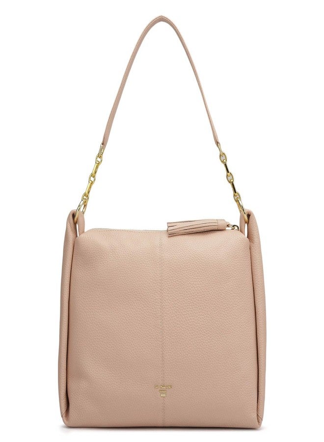 Da Milano Leather Pink Leather Hobo (Medium) - Image 4