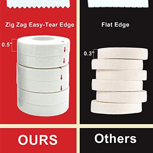 Sfuchin White Athletic Tape (6 Pack 0.5" 30ft) - Finger Tape - Medical Tape - Foot Tape - No Sticky Residue & Easy to Tear - for Rock Climbing, Jiu-Jitsu, Grappling, Martial Arts, Hockey Stick, Lifters - Image 3