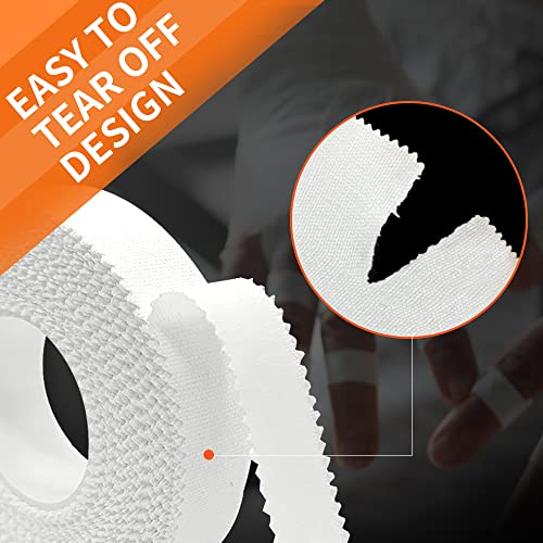 Sfuchin White Athletic Tape (6 Pack 0.5" 30ft) - Finger Tape - Medical Tape - Foot Tape - No Sticky Residue & Easy to Tear - for Rock Climbing, Jiu-Jitsu, Grappling, Martial Arts, Hockey Stick, Lifters - Image 4