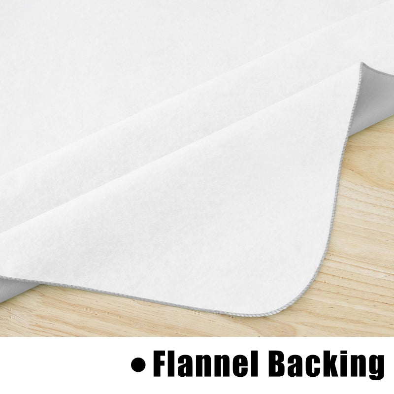 homing Rectangle Vinyl Tablecloth, Waterproof Spillproof Plastic Flannel Backed Table Cloth, Wipe Clean Table Cover for Dining, Buffet Parties and Camping (Light Grey, 60" x 84") - Image 5