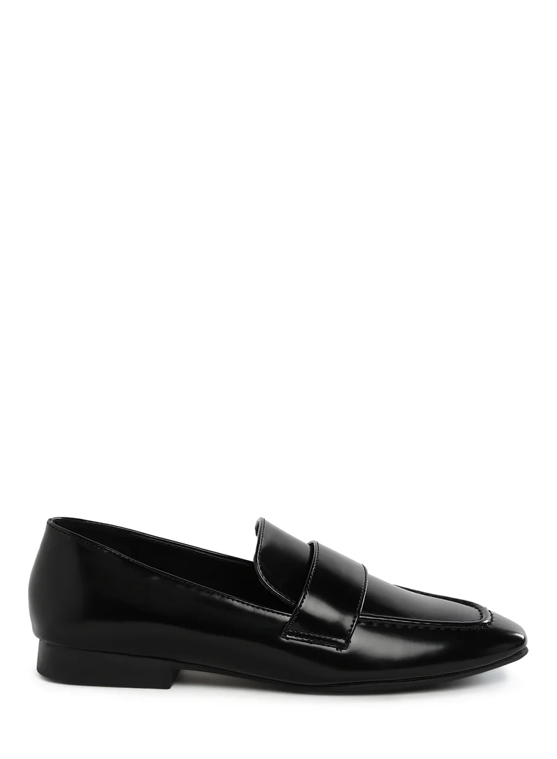 London Rag Flat Heel Loafers in Black