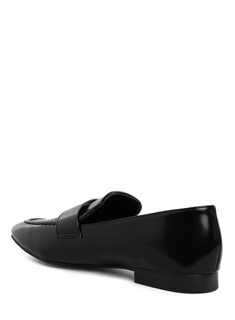 London Rag Flat Heel Loafers in Black