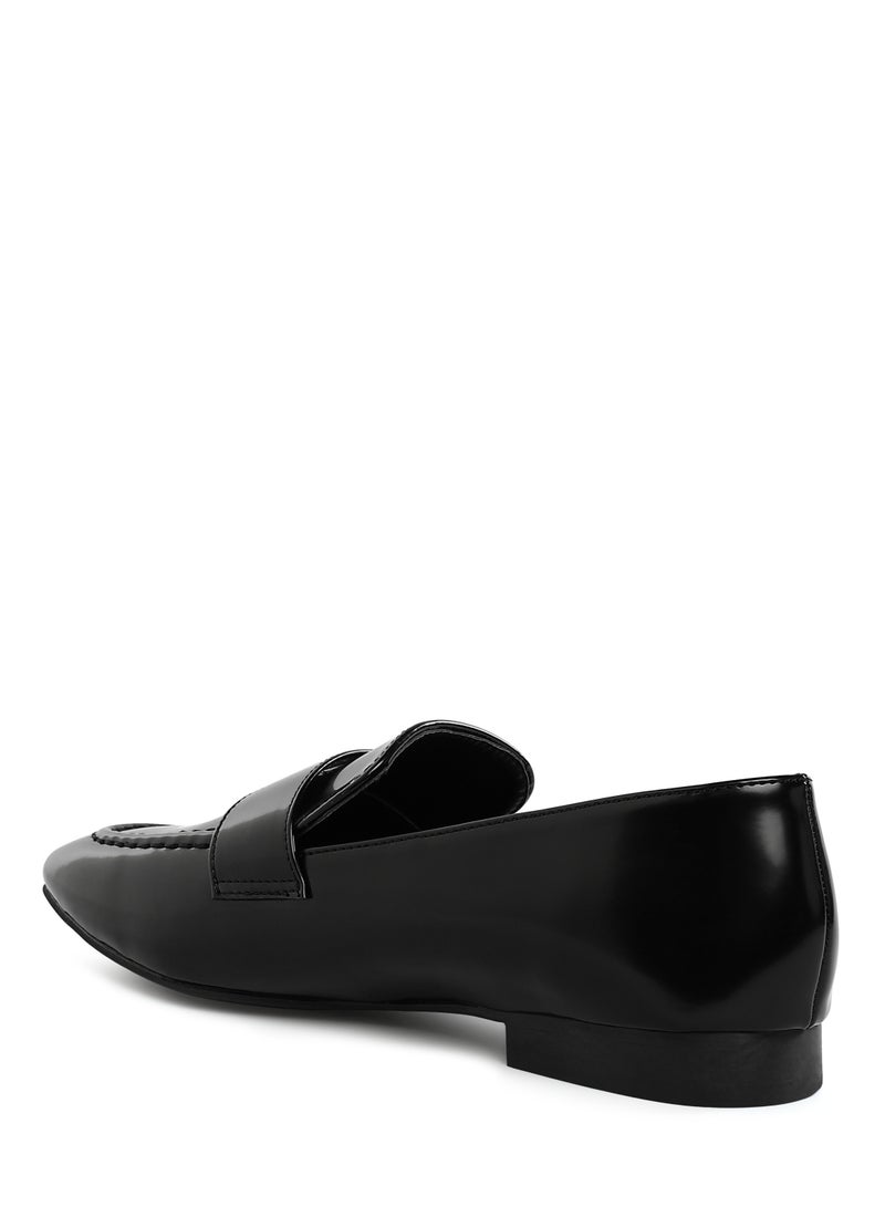 London Rag Flat Heel Loafers in Black - Image 3