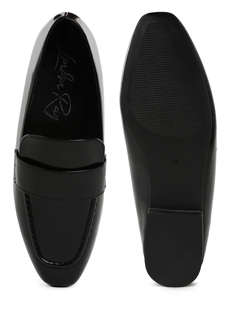 London Rag Flat Heel Loafers in Black