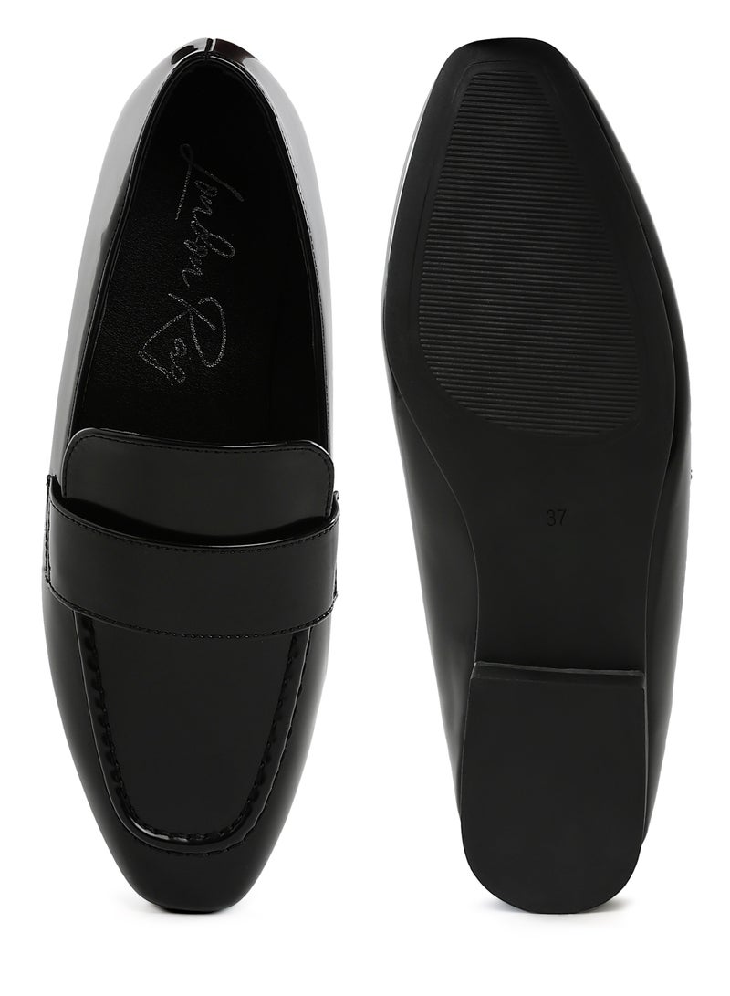 London Rag Flat Heel Loafers in Black - Image 4