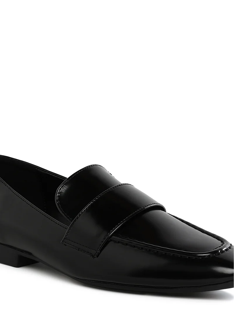 London Rag Flat Heel Loafers in Black