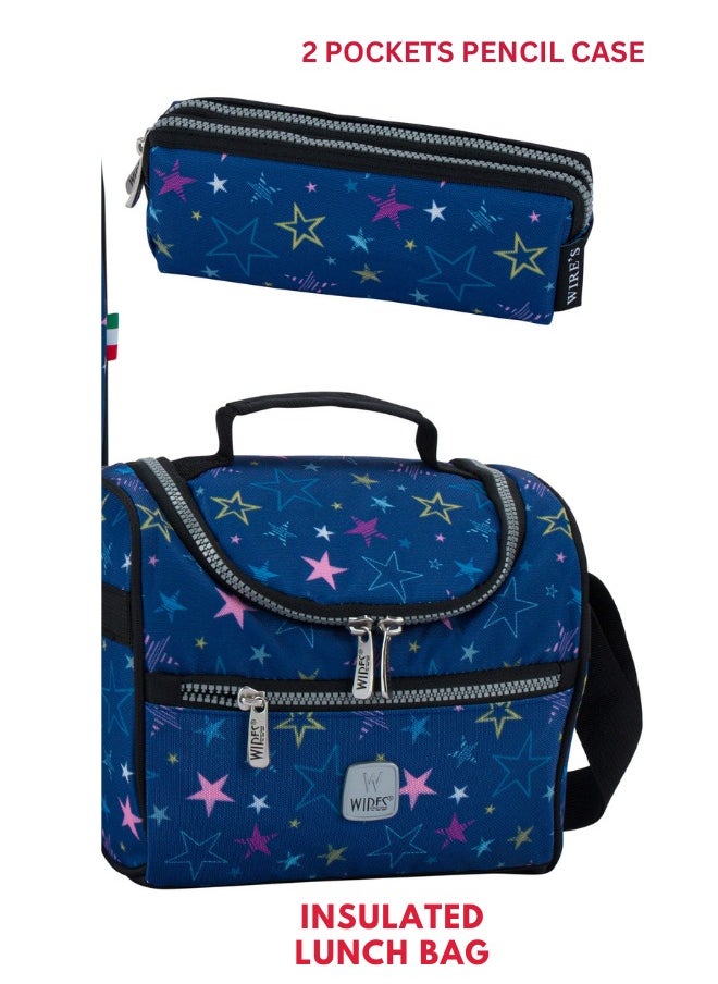 Wires 3 Piece Kids School Trolley Bag laptop compartment8Wheels With Lunch bag & Pencil Case  - Image 4
