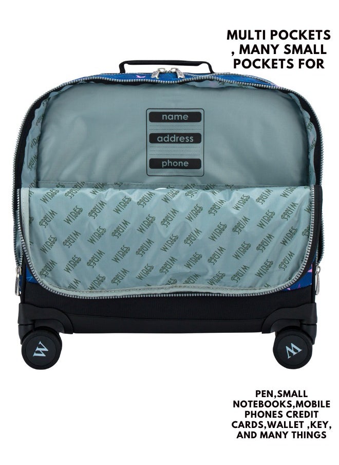 Wires 3 Piece Kids School Trolley Bag laptop compartment8Wheels With Lunch bag & Pencil Case  - Image 2