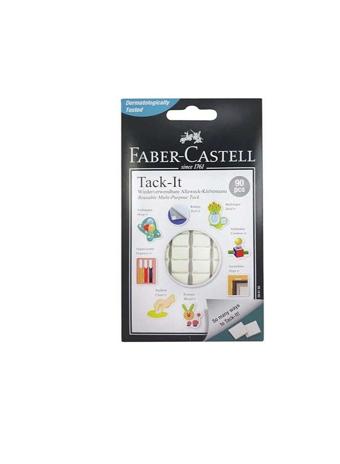 FABER-CASTELL 90-Pieces Reusable Multi Purpose Tacks White - Image 2