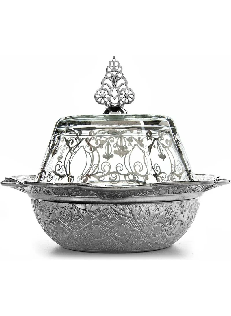 İhvan Online Hajj Umrah Glass Lidded Sugar Bowl and Date Bowl