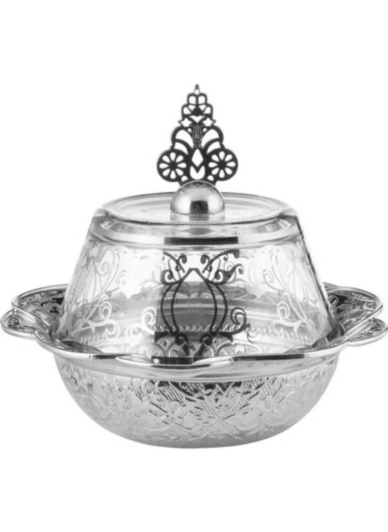 İhvan Online Hajj Umrah Glass Lidded Sugar Bowl and Date Bowl