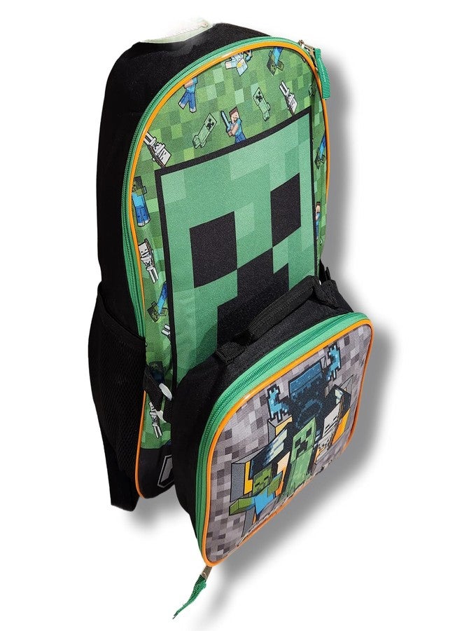 Bioworld Minecraft 16 Inch Kids Backpack with Lunch Bag Set - Image 3