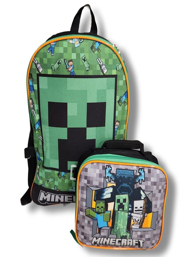 Bioworld Minecraft 16 Inch Kids Backpack with Lunch Bag Set - Image 4