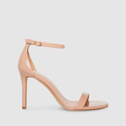 STEVE MADDEN Madden Girl Women's Brazen Heeled Sandal, Dark Nude Patent, 8.5 - Image 2