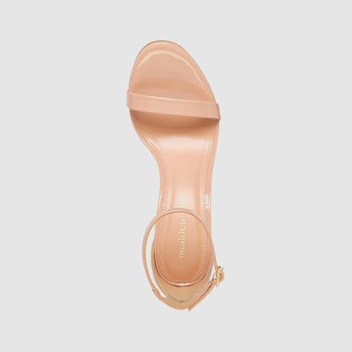 STEVE MADDEN Madden Girl Women's Brazen Heeled Sandal, Dark Nude Patent, 8.5 - Image 5