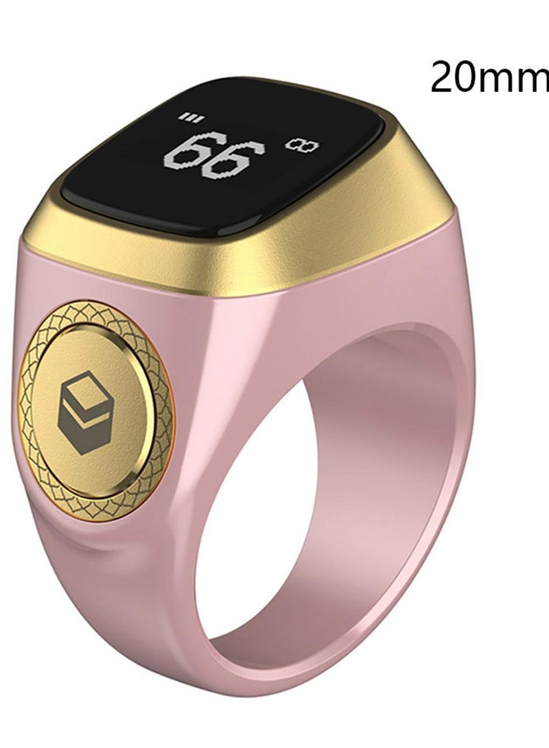 حلقة التسبيح الذكية Zikr1 Lite مقاس 20 ملم باللون الوردي - Image 1