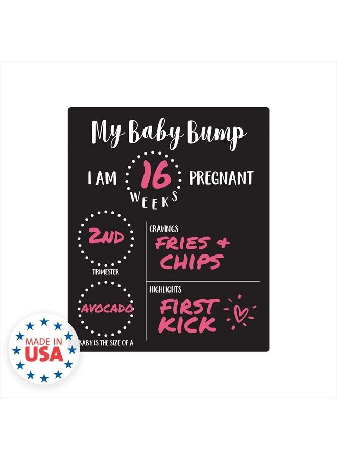 Canopy Street My Baby Bump Pregnancy Timeline / 10"x 12" Chalkboard Style Sign/Monthly Milestone Blackboard Photo Prop - Image 5