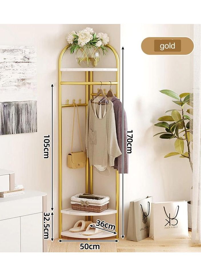 Light Luxury Bedroom Corner Coat Rack Floor Iron Hanger Nordic Home Storage Rack Simple Corner Hanging Clothes Storage  - Image 4