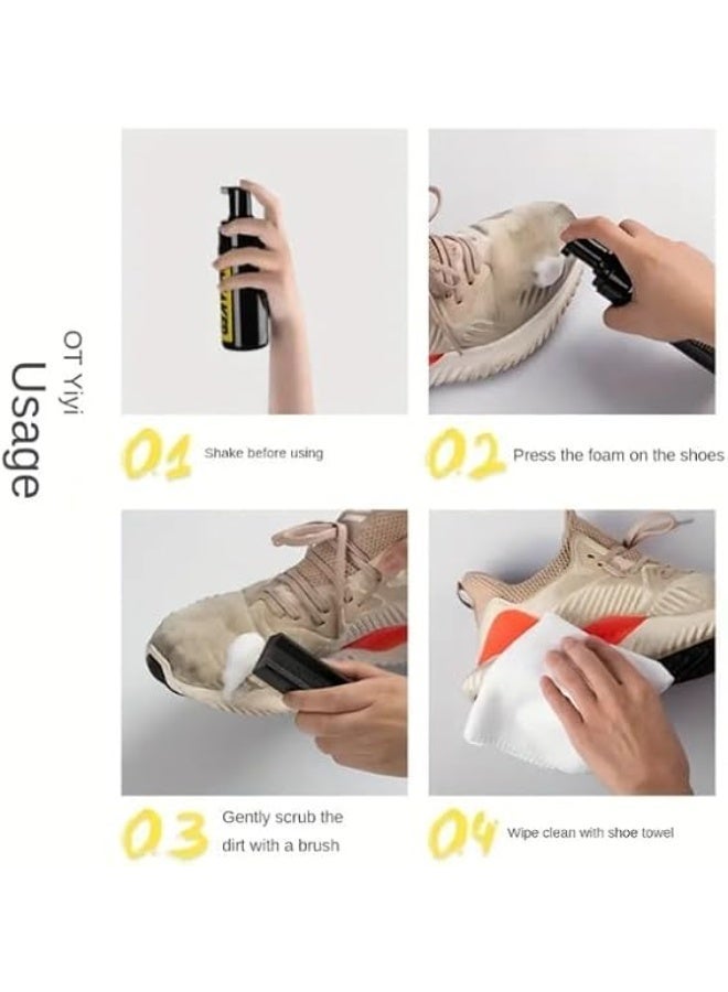 Athletic shoe cleaning kit, including cleaning brush, foam, and wet wipes; a universal set for athletic shoes and sneakers. - Image 2