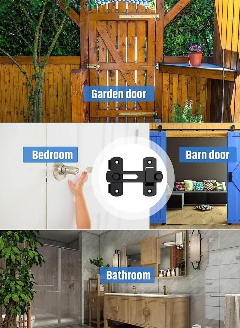 Door Lock Stainless Steel Gate Latches Flip Latch Safety Door Bolt Latch Lock for Wine Cabinet Bathroom Outdoor Garage Garden Closet Door - Image 5