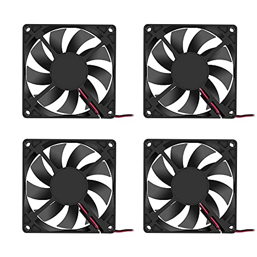 Dorhea 4PCS 80x80x15mm Fan 12V 2Pin DC 8015 Brushless Cooling Case Fan 80mm 15mm for Cooling PC Computer Case CPU Radiator Cooler Fan 2Pin - Image 1