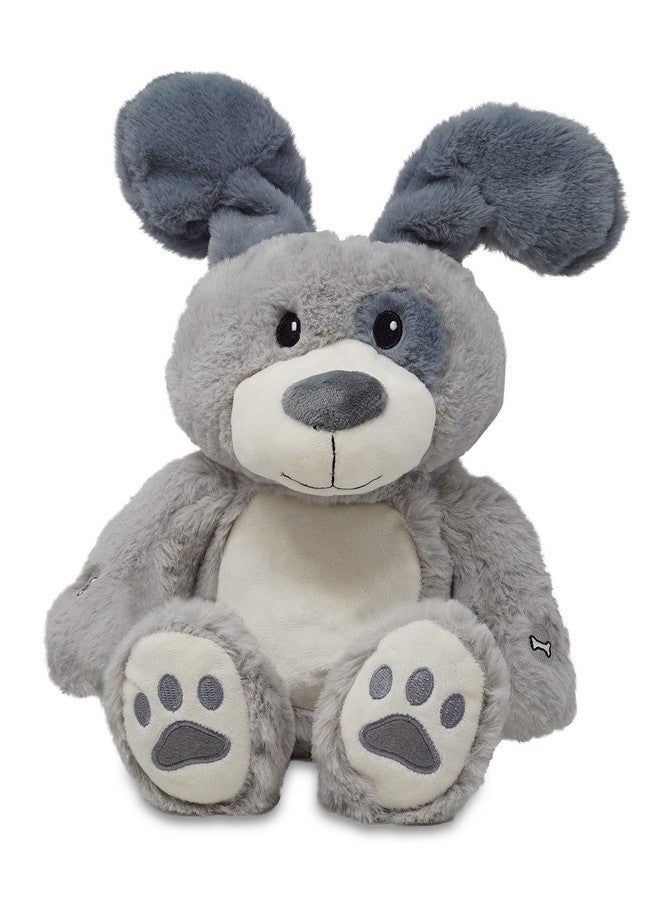 Cuddle Barn | Peek & Play Parker 11" Gray Puppy Animated Stuffed Animal Plush Toy | Plays Every Kids Favorite And First Game Peek A Boo | And Sings Peek A Boo Song - Image 3