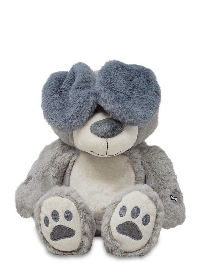 Cuddle Barn | Peek & Play Parker 11" Gray Puppy Animated Stuffed Animal Plush Toy | Plays Every Kids Favorite And First Game Peek A Boo | And Sings Peek A Boo Song - Image 4