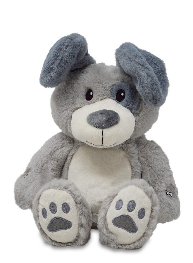 Cuddle Barn | Peek & Play Parker 11" Gray Puppy Animated Stuffed Animal Plush Toy | Plays Every Kids Favorite And First Game Peek A Boo | And Sings Peek A Boo Song - Image 2